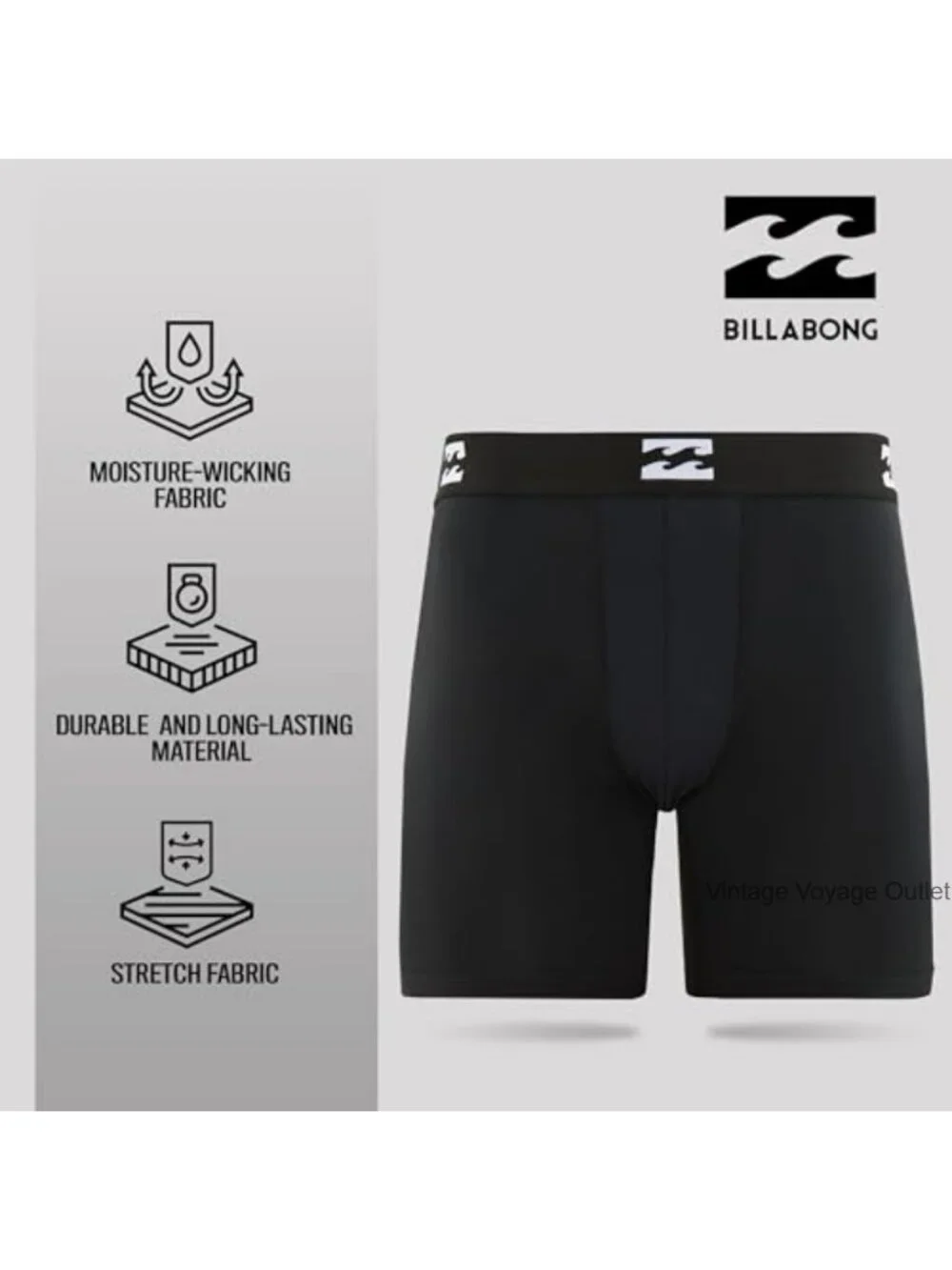 4 Pack Men's Performance Boxer Briefs, Long Leg Compression Shorts, Moisture